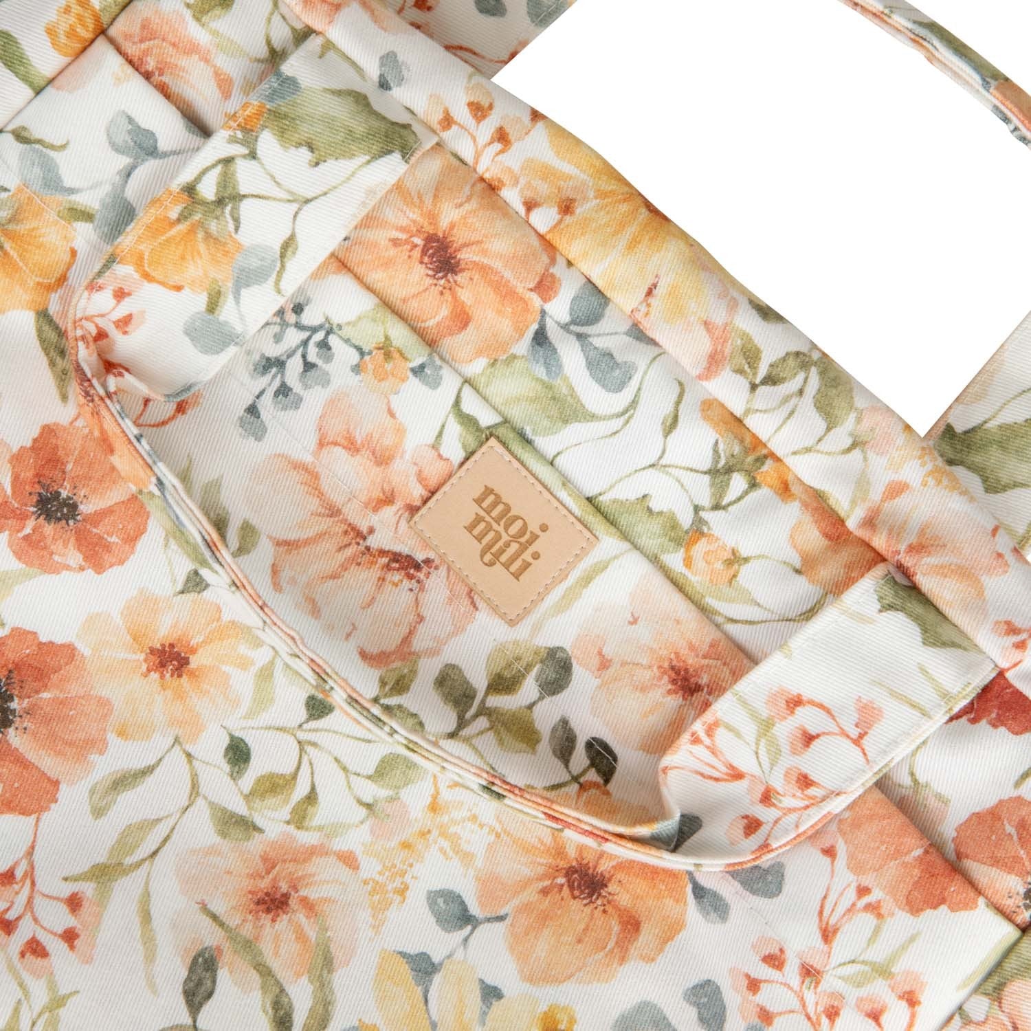 Close-up of the vibrant Flower Power floral pattern 