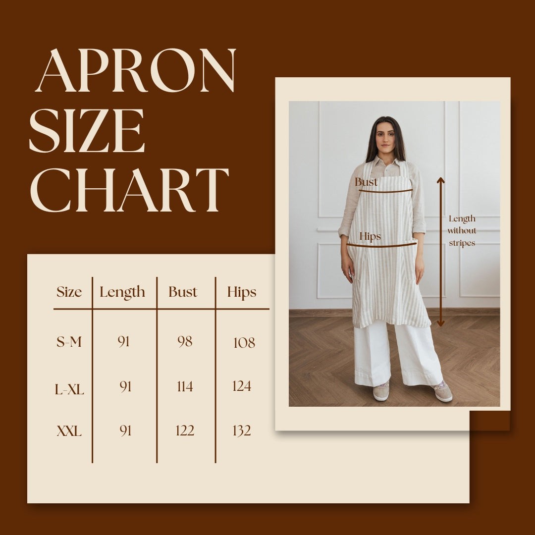 Linen Crossed Back Apron