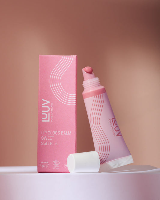 LUUV Vegan Lip Gloss Balm - 100% natural glossy shine and lip repair.