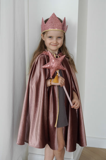 Moi Mili Cosmic Pearl Magic Cape - Iridescent shimmering velour costume