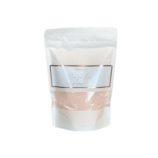 Powdered candle refill kit 330g with natural wax and wicks  – Mango Lime 