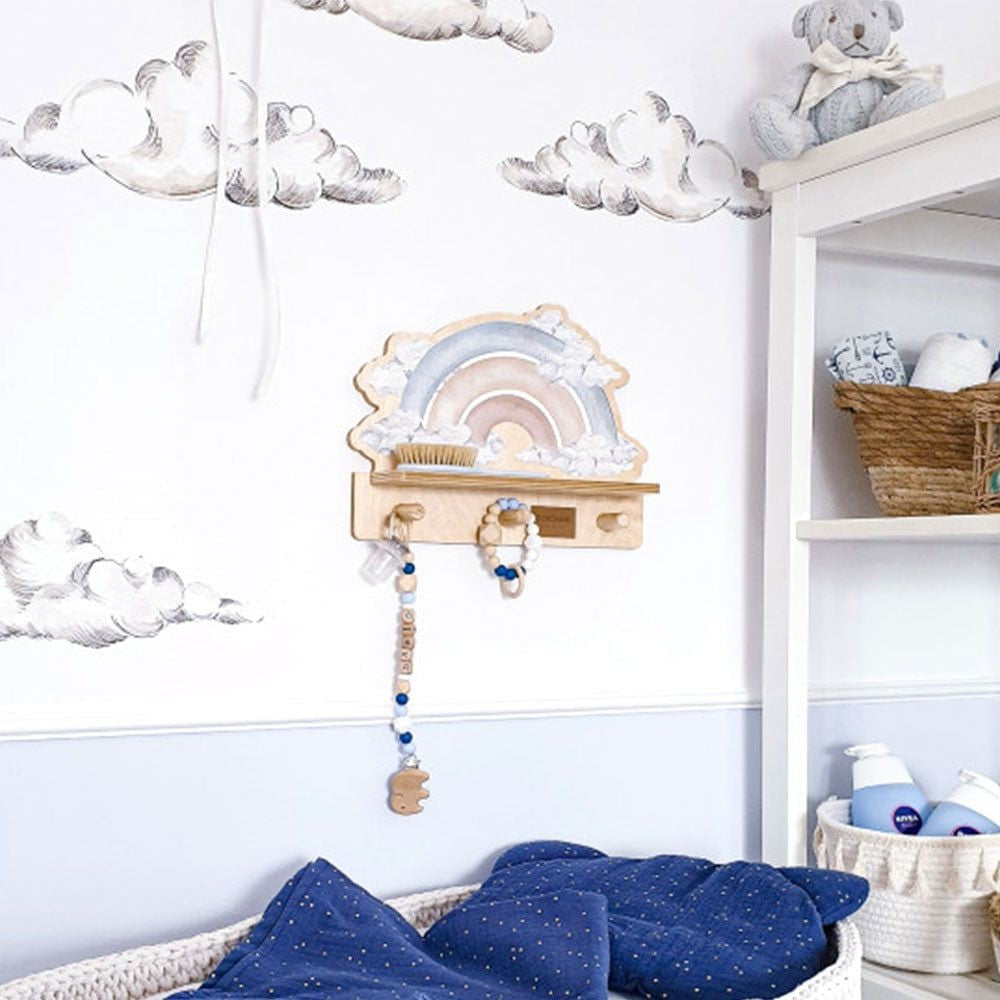 Mini Wall Shelf - Blue Rainbow