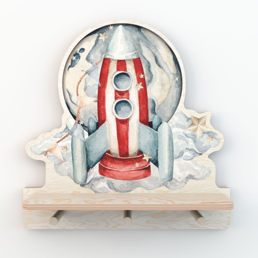 Mini Wall Shelf - Rocketship