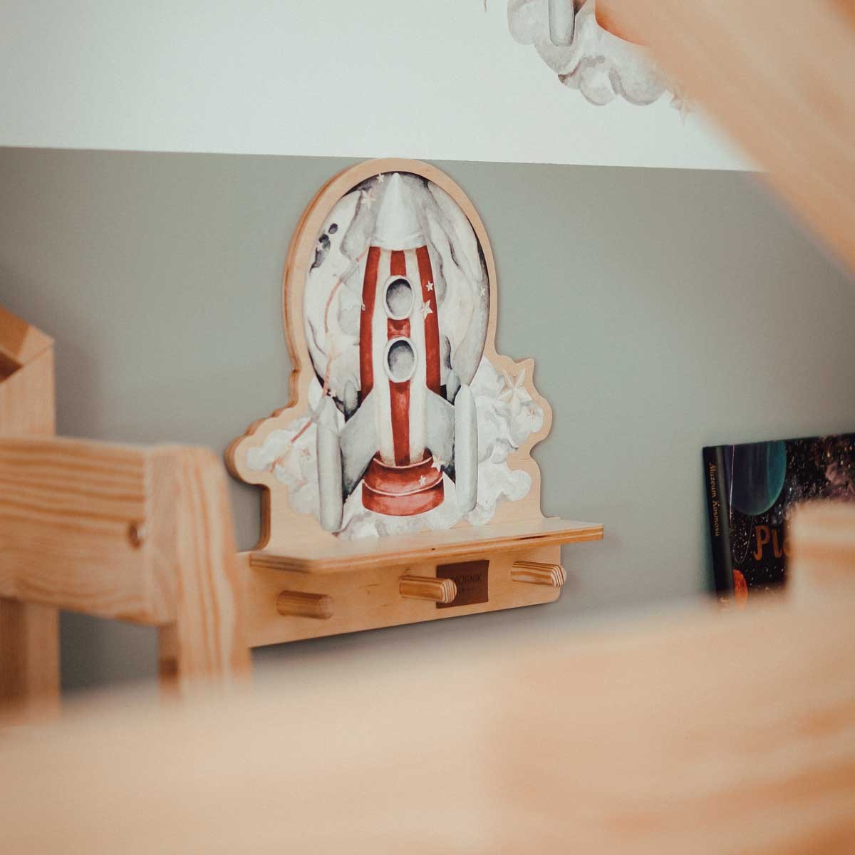 Mini Wall Shelf - Rocketship