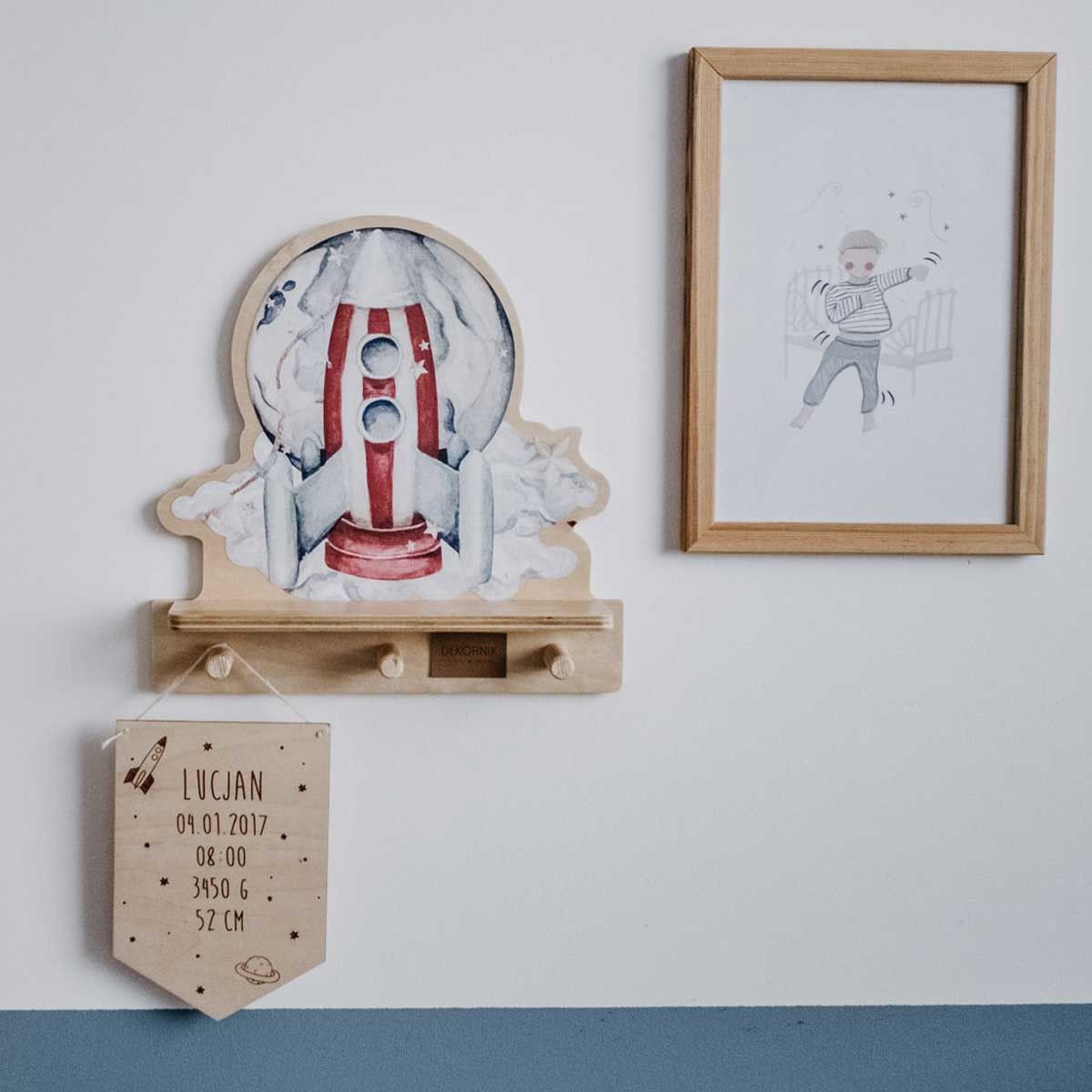 Mini Wall Shelf - Rocketship