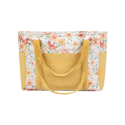 Moi Mili Flower Power Mom Weekender Bag - Large floral quilted cotton bag