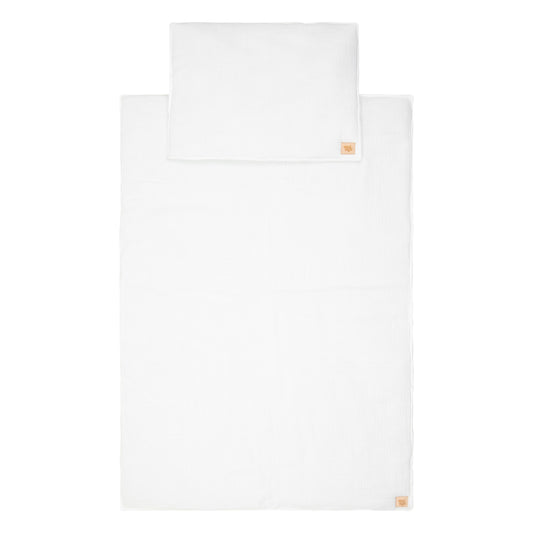 Moi Mili Cream Muslin Set - Neutral off-white cotton blanket and pillow