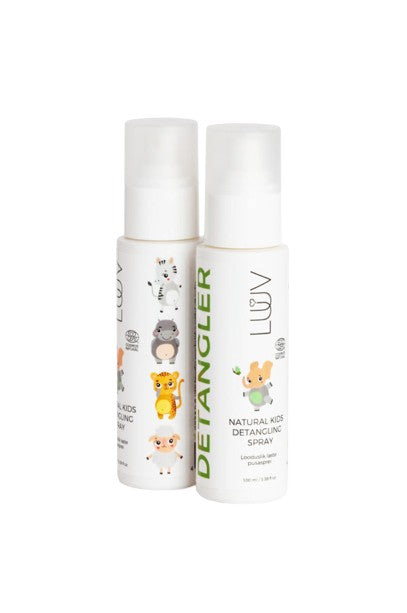 Natural Kid's Detangler Spray COSMOS, 100ml - Easy-combing pear spray for children by LUUV.