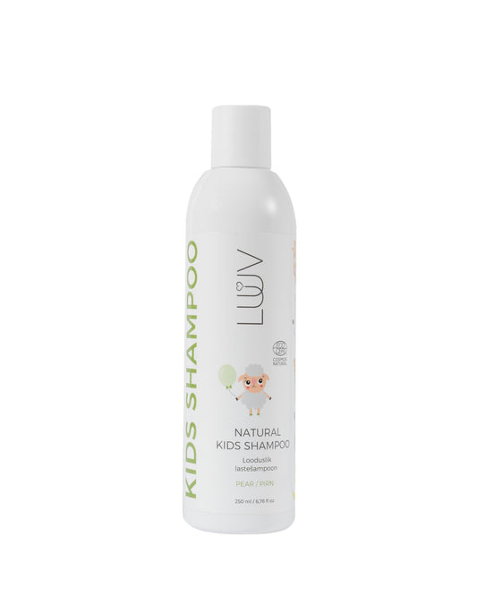 Natural Kid's Shampoo Pear COSMOS, 200ml - 100% natural organic kids shampoo by LUUV.