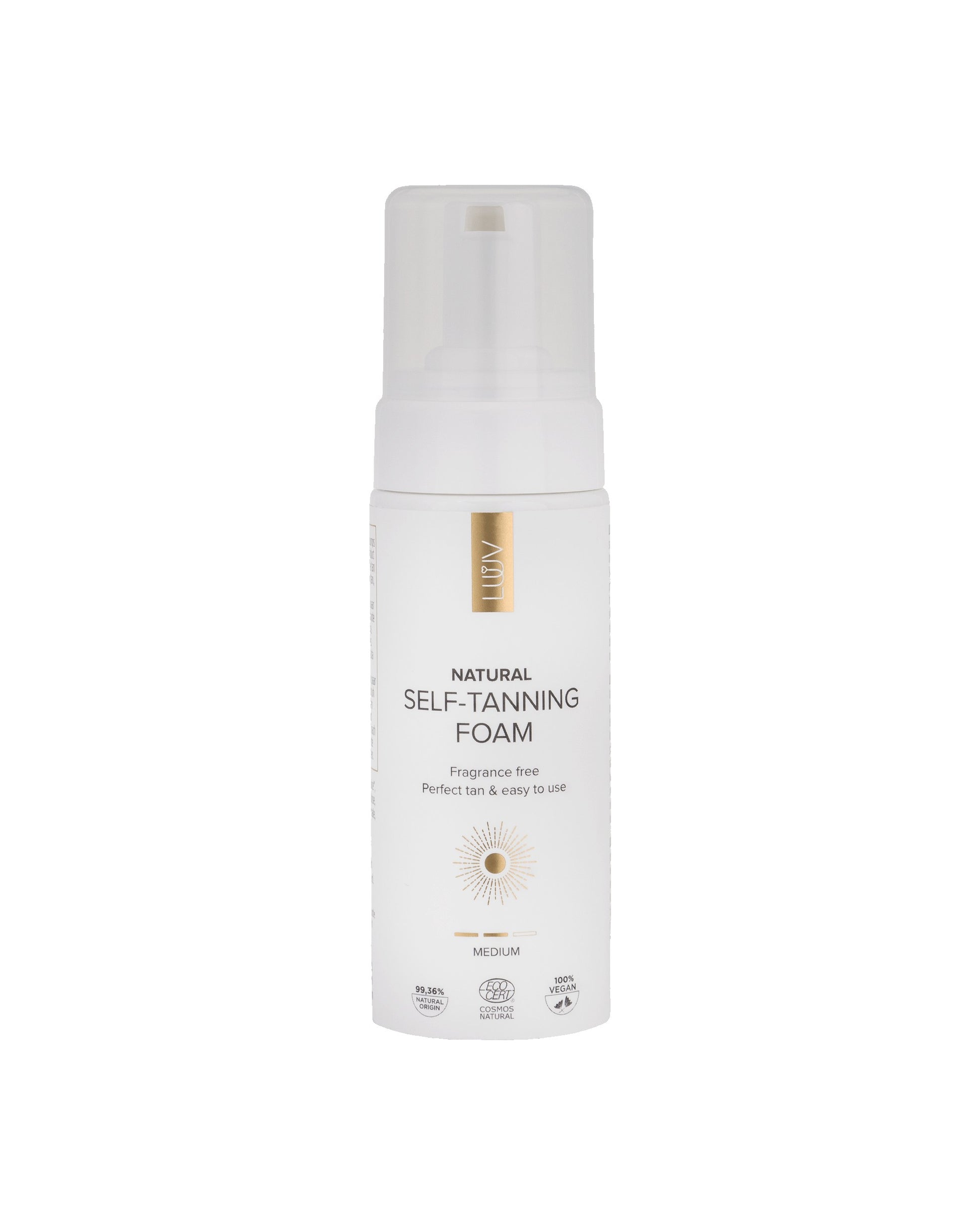 Natural Self Tanning Foam COSMOS, 150ml - Easy application streak-free tanning mousse by LUUV. 
+1