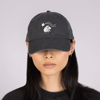 Novels Washed Denim Adult Cap - Grey