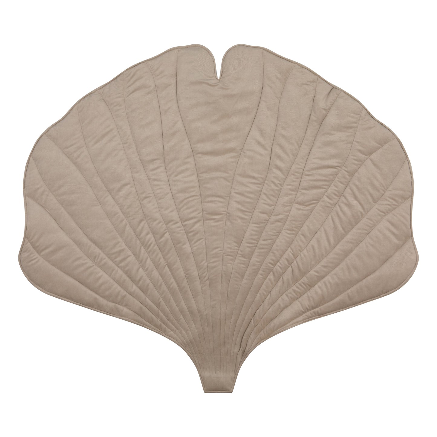 Moi Mili Cream Ginkgo Leaf Playmat - Leaf-shaped baby mat in organic cotton and soft velvet