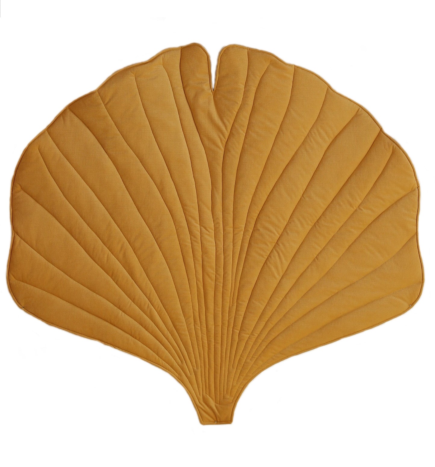 Handmade in Poland: OEKO-TEX certified Yellow velvet ginkgo playmat for nursery