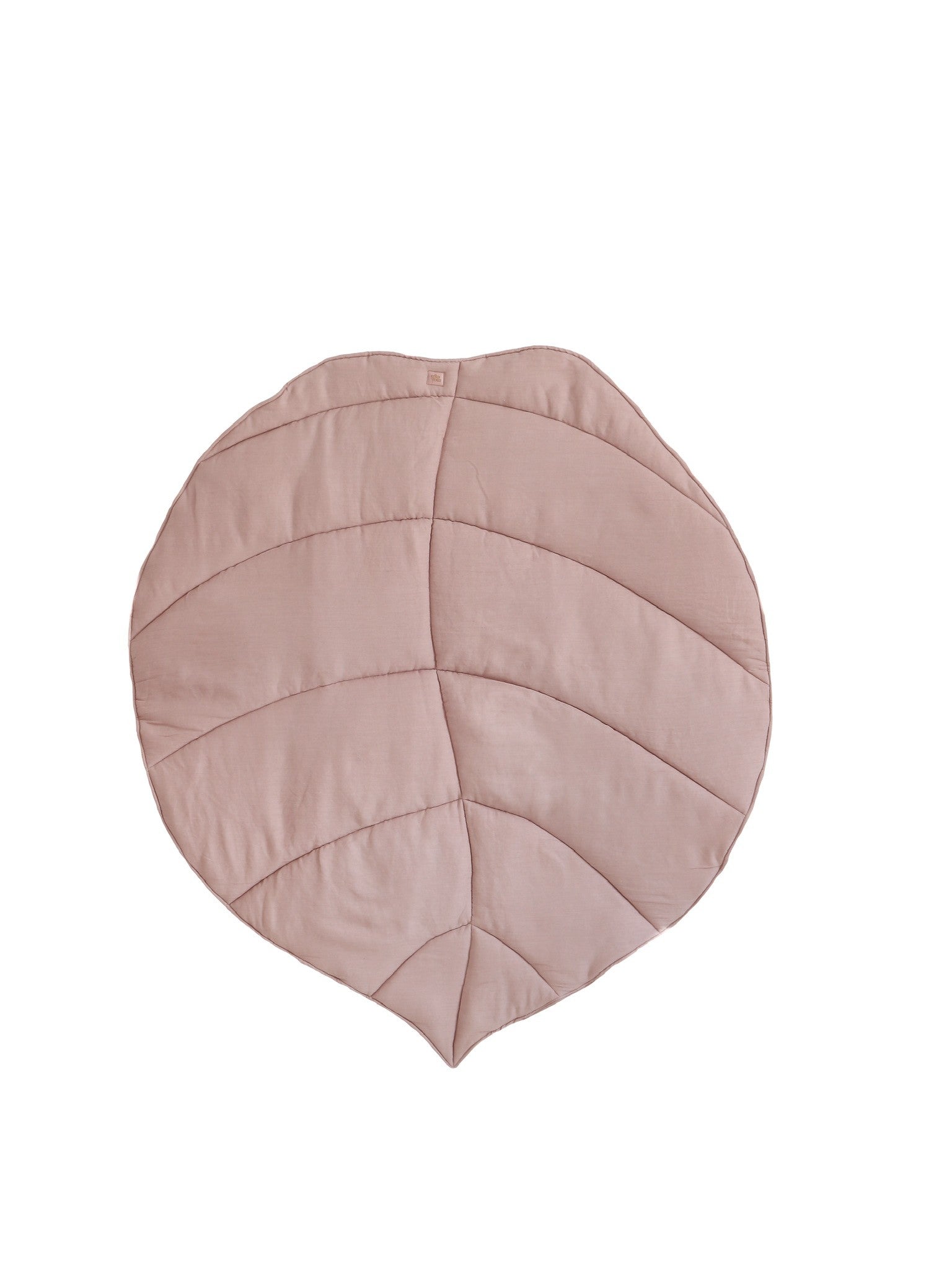 Moi Mili Leaf Playmat Powder Pink - Large leaf-shaped baby mat in organic cotton and linen