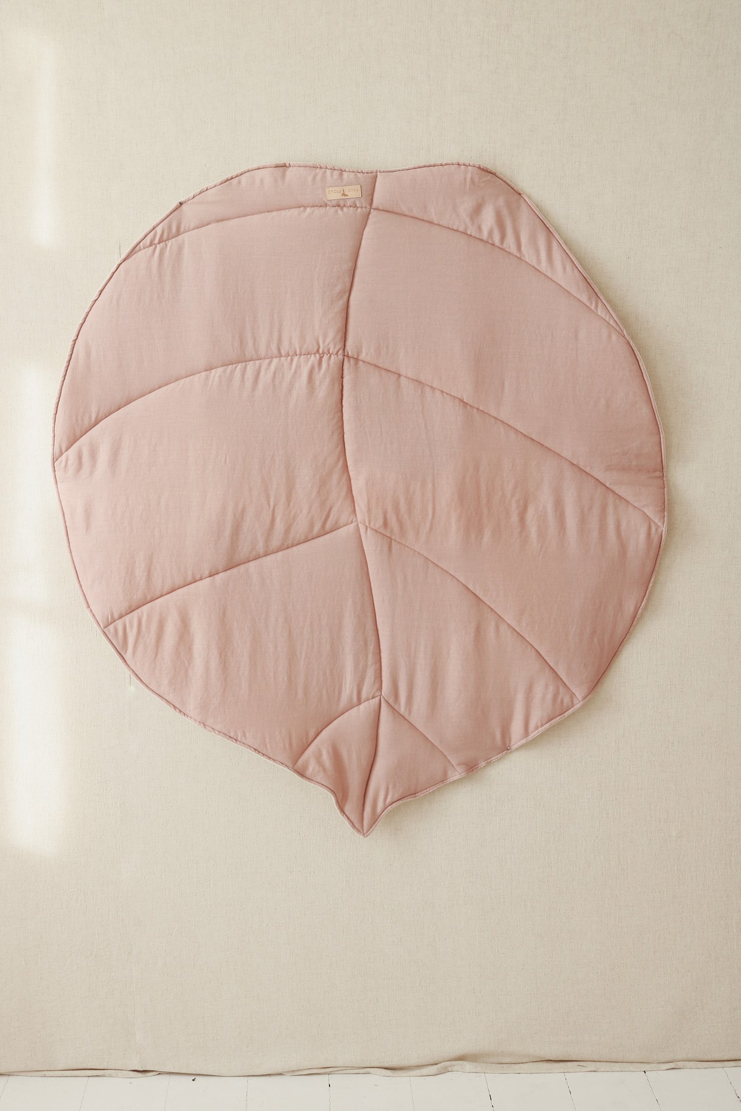 Handmade in Poland: OEKO-TEX certified Powder Pink linen playmat for nursery