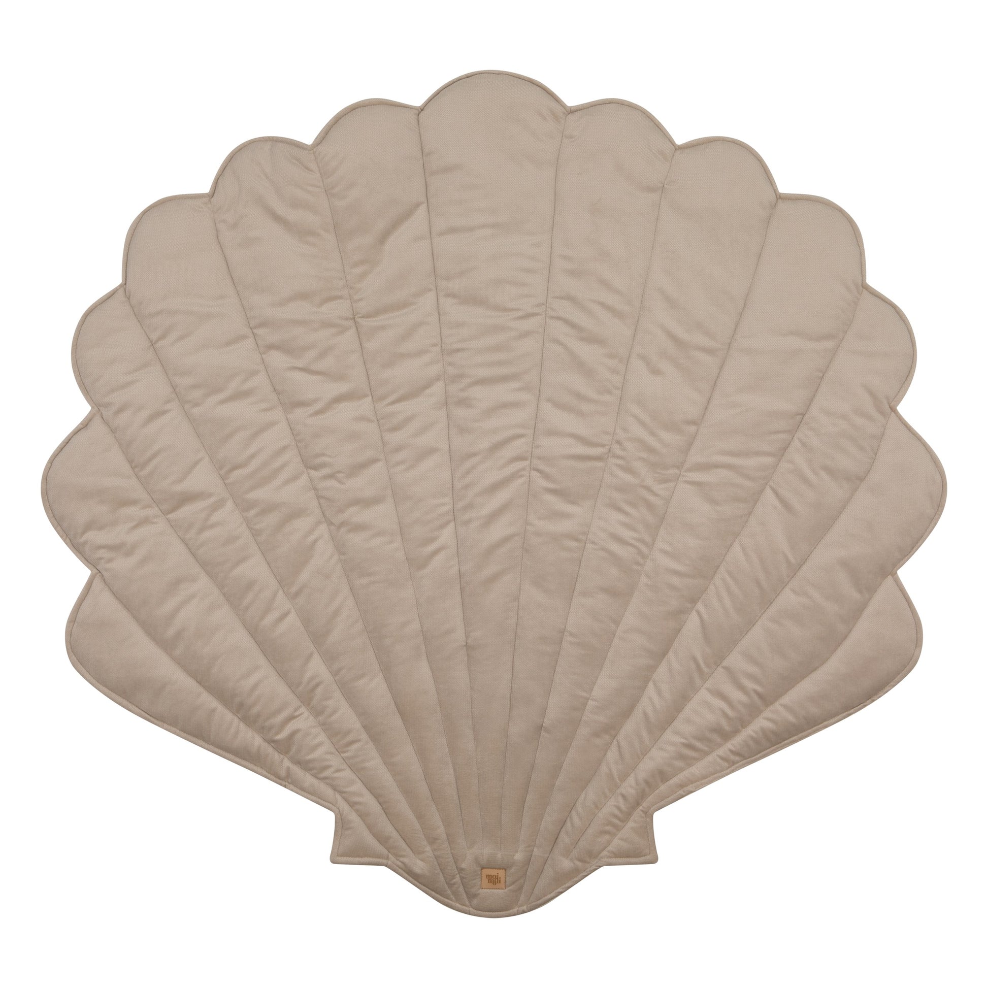 Handmade in Poland: OEKO-TEX certified Beige velvet shell playmat for nursery