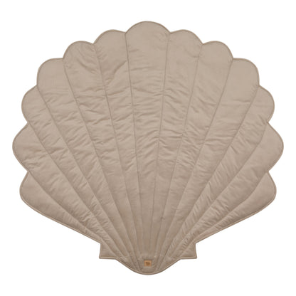Handmade in Poland: OEKO-TEX certified Beige velvet shell playmat for nursery
