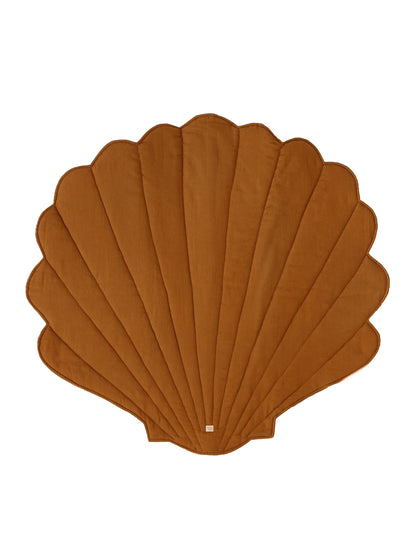 Handmade in Poland: OEKO-TEX certified Caramel linen playmat for nursery