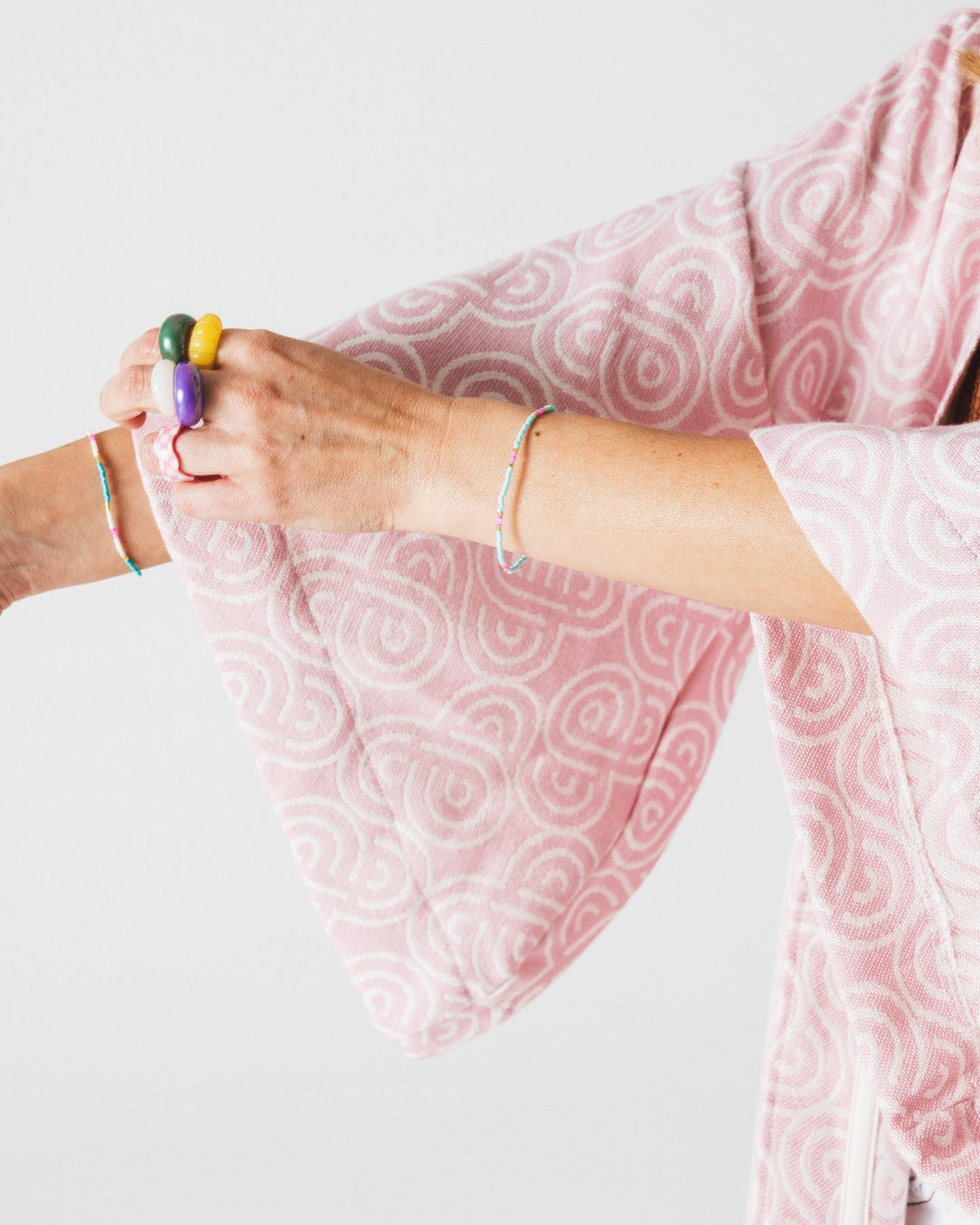 Sustainable fashion: eco-friendly women's robe - Rose