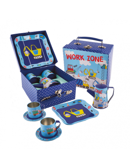 Floss and Rock Tea and Cooking Set for Kids - Construction, interactive musical tea set for children, perfect for imaginative role-play and tea parties.