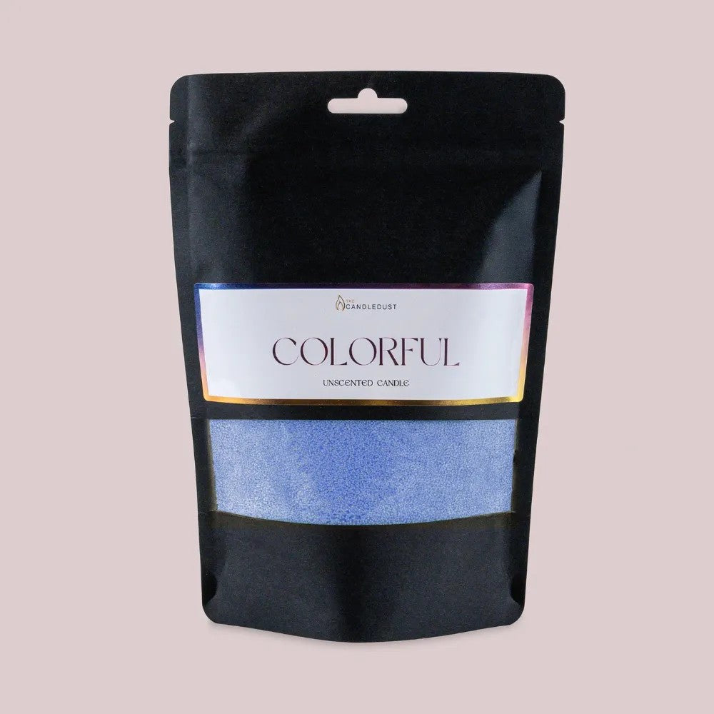 Dark Blue unscented vegetable wax powder candle refill 330g