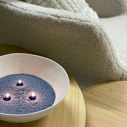 Minimalist colored wax sand for fragrance-free home decor
