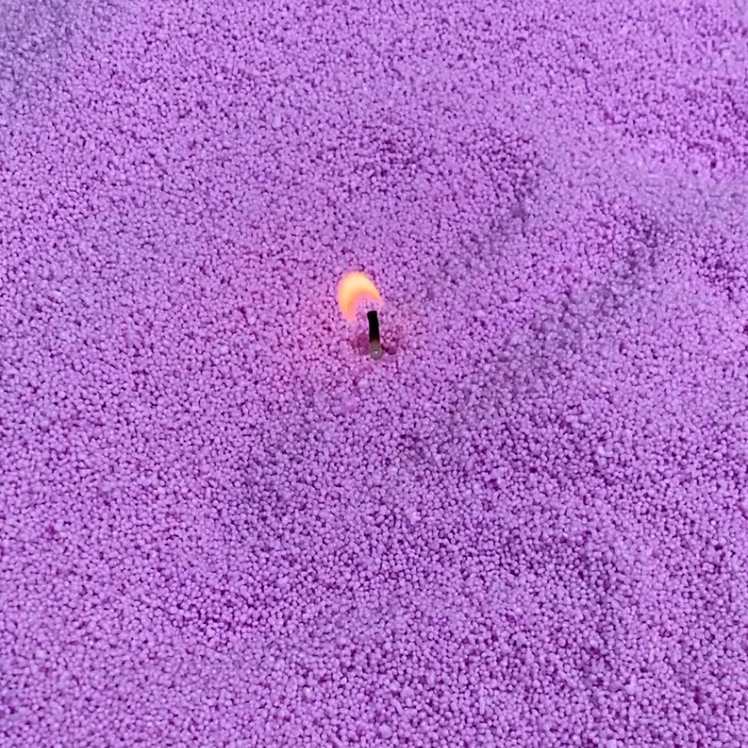 Close-up of vibrant Lilac vegetable wax pearls texture 330g
