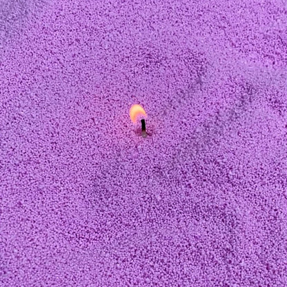 Close-up of vibrant Lilac vegetable wax pearls texture 330g