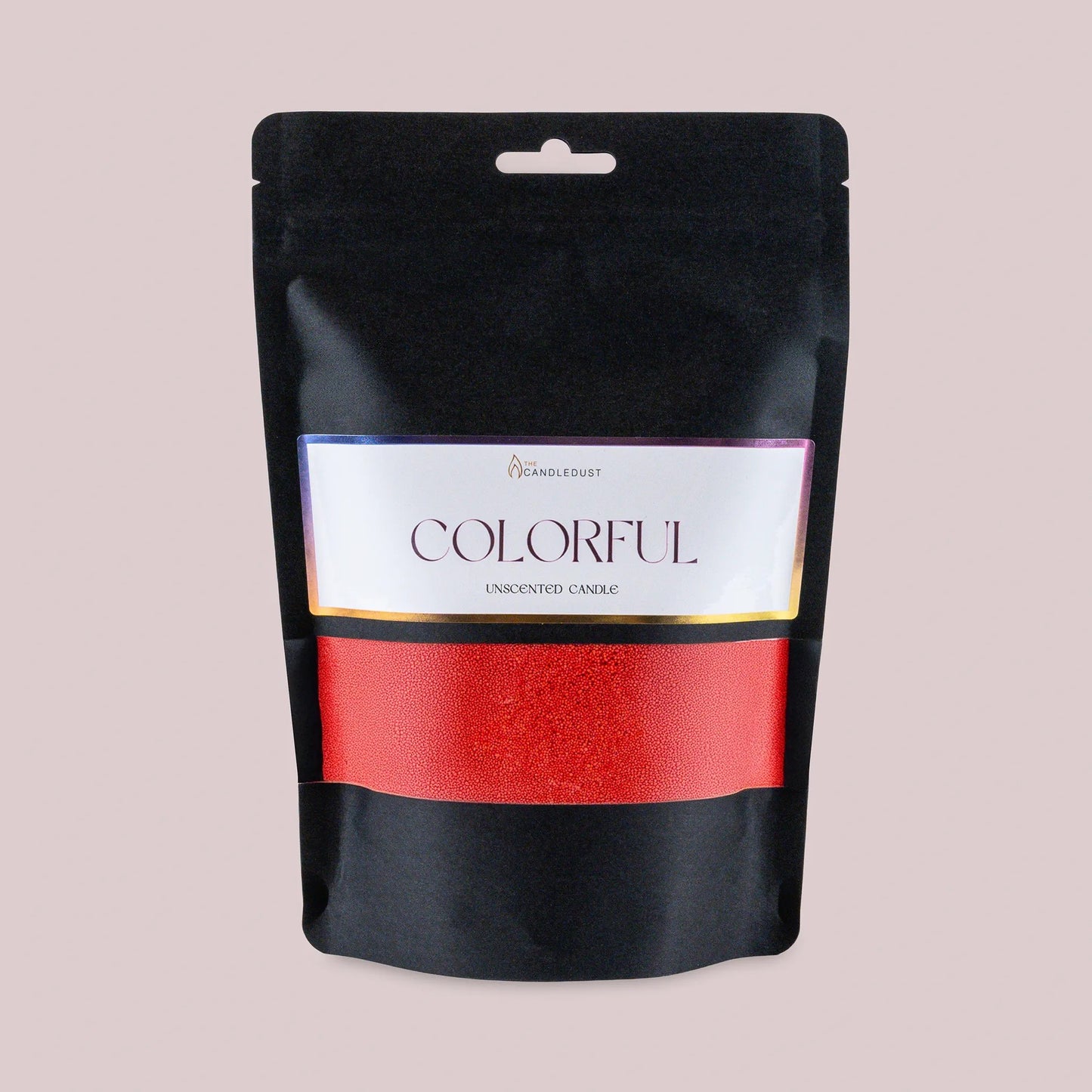 Red unscented vegetable wax powder candle refill 330g