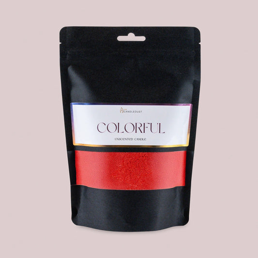 Red unscented vegetable wax powder candle refill 330g