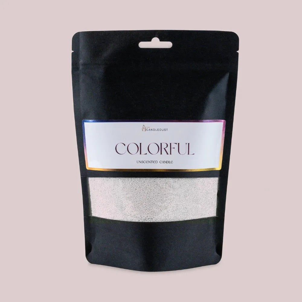 Silver unscented vegetable wax powder candle refill 330g 