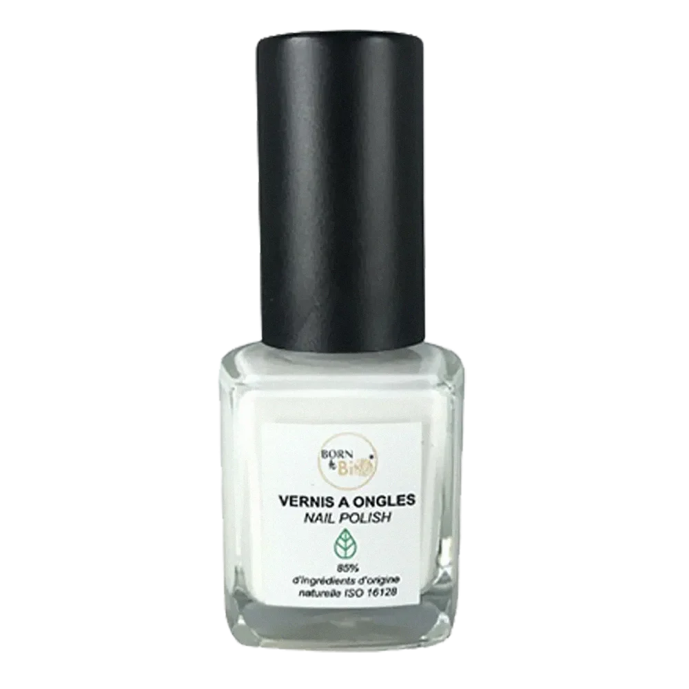 Born to Bio Natural Nail Polish - Non-Toxic & Vegan Manicure - Made in France - Blanc