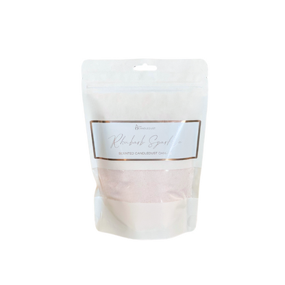 Powdered candle refill kit 330g with natural vegetable wax and wicks - Rhubarb Sparkle 