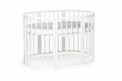 Round Baby Crib OLIN - White