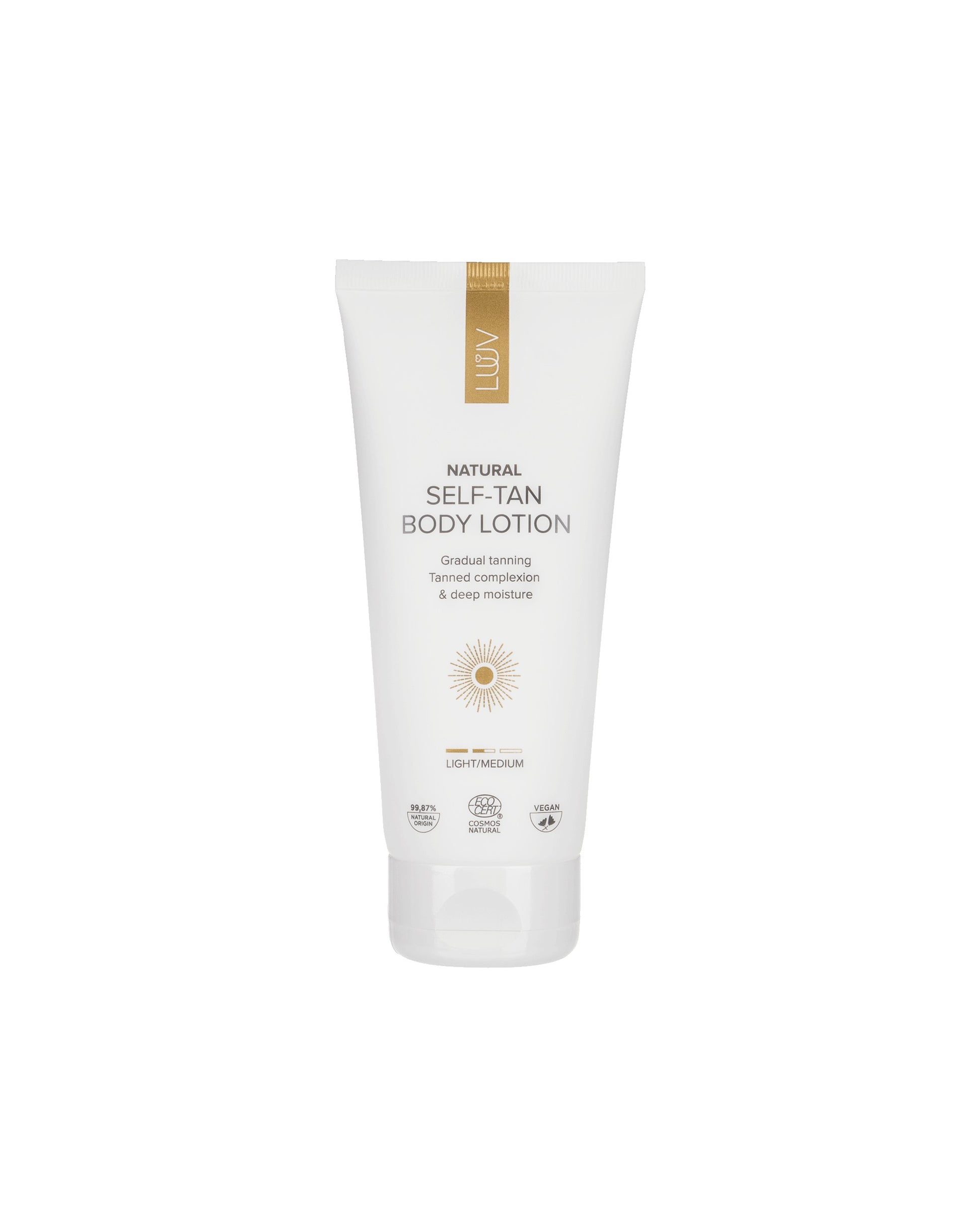 Self-Tanning Body Lotion COSMOS, 200ml - Gradual natural tan without yellow undertones by LUUV. 
+1