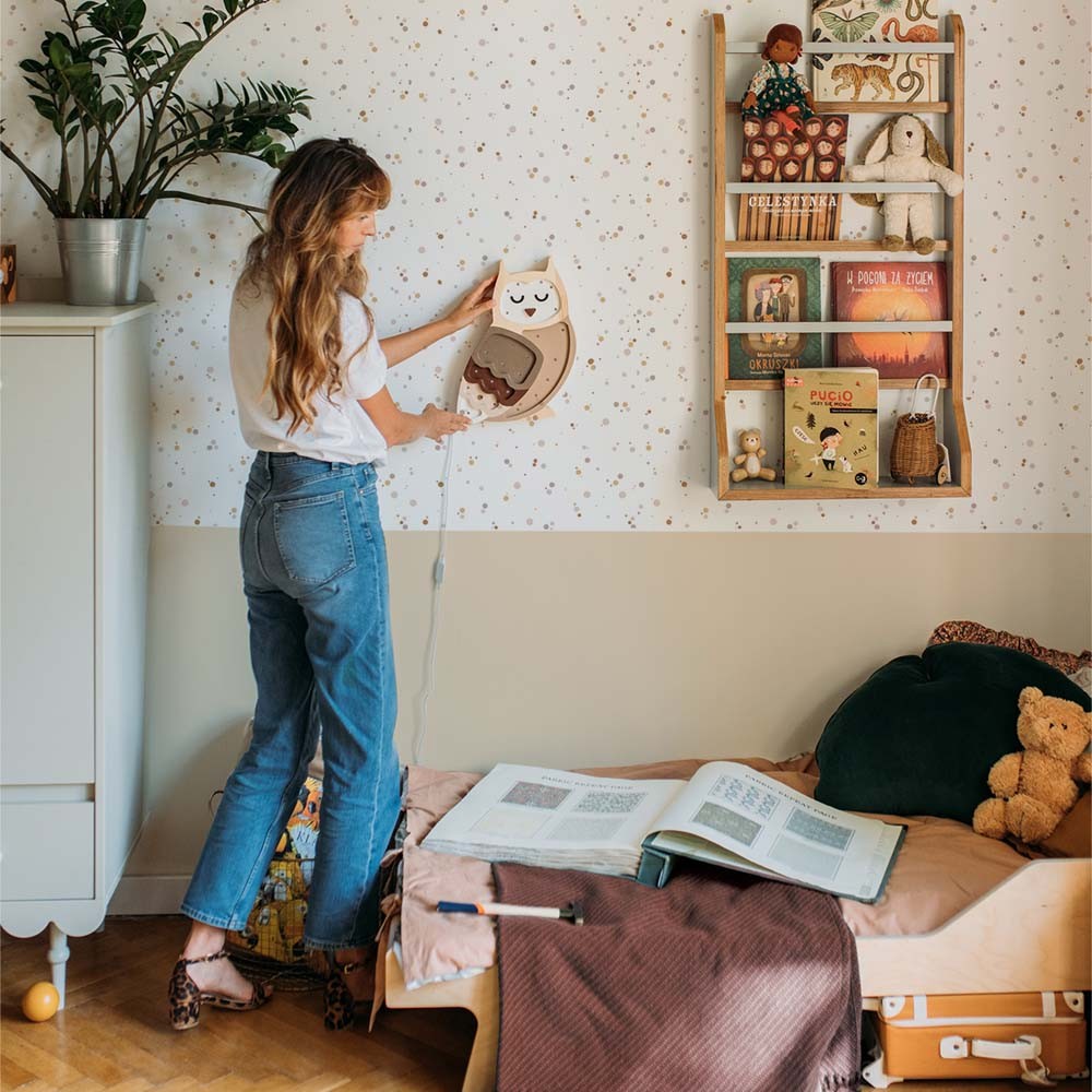 Simple Dots Minimini Wallpaper - Cinnamon And Powder Pink