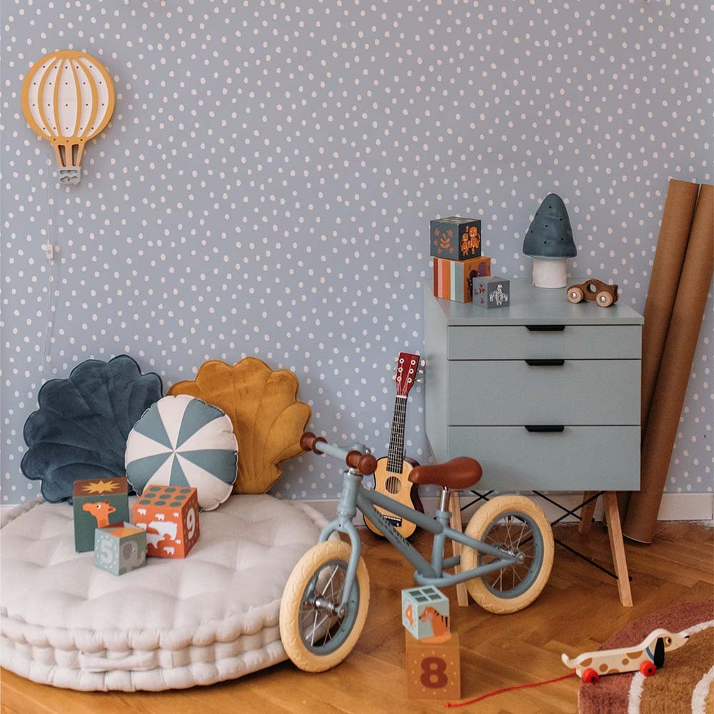 Simple Irregular Dots Wallpaper - Light Blue