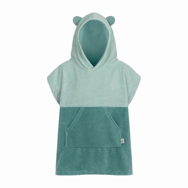 Kids surf poncho Bear design for beach and pool - Green