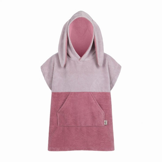 Kids surf poncho Bunny design for beach and pool - Pink