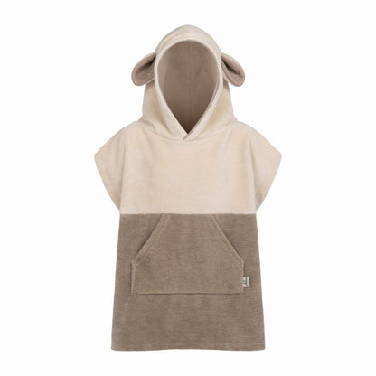 Kids surf poncho Sheep design for beach and pool - Beige