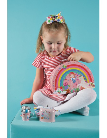 Playing Floss and Rock Tea and Cooking Set with Music - Rainbow Fairy Small, interactive musical tea set for children, perfect for imaginative role-play and tea parties.