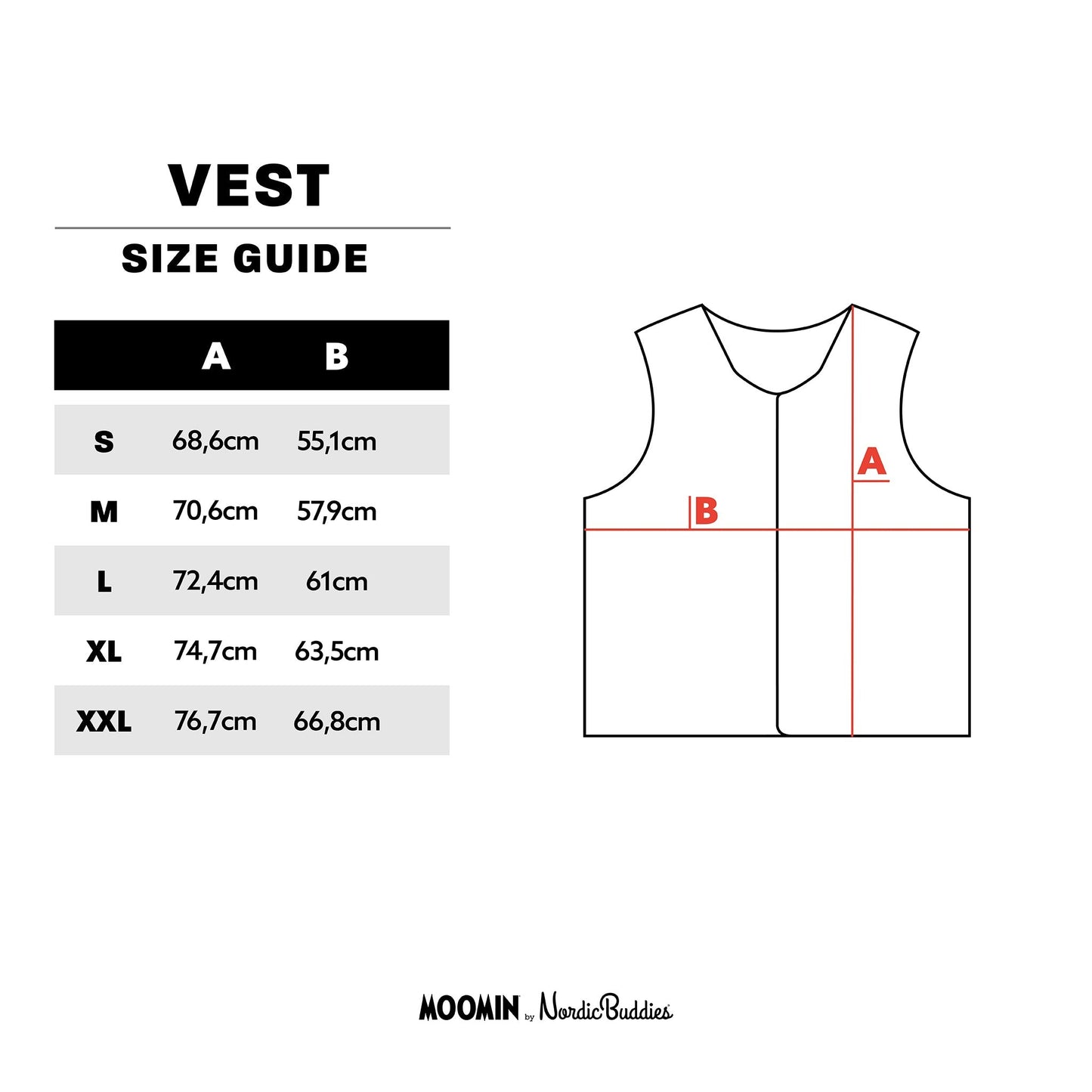 Unisex Vest - Moomintroll Adventure 