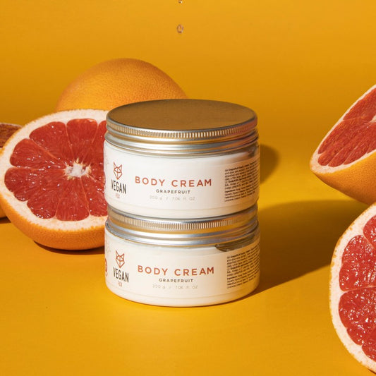 Vegan Fox Grapefruit Body Cream, 200 g natural vegan skincare product - That Green Store