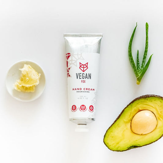 Detail of Vegan Fox Nourishing Hand Cream with Shea Butter, 120 ml deeply hydrating hand cream for soft skin - That Green Store