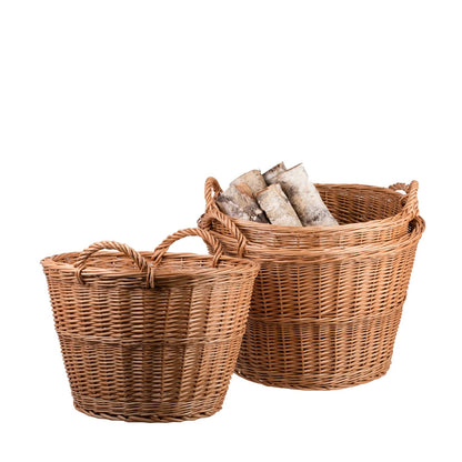Wicker Basket For Garden And Firewood, 38L