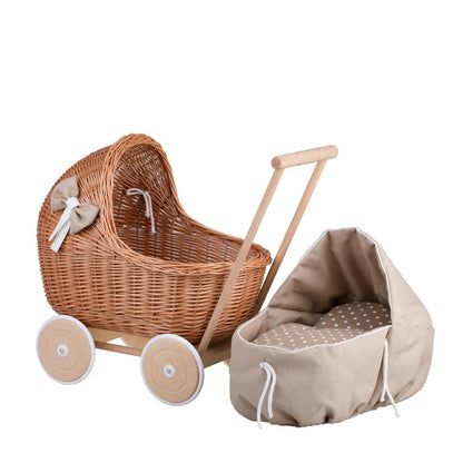 Classic wicker toy pram Lili for kids gift idea