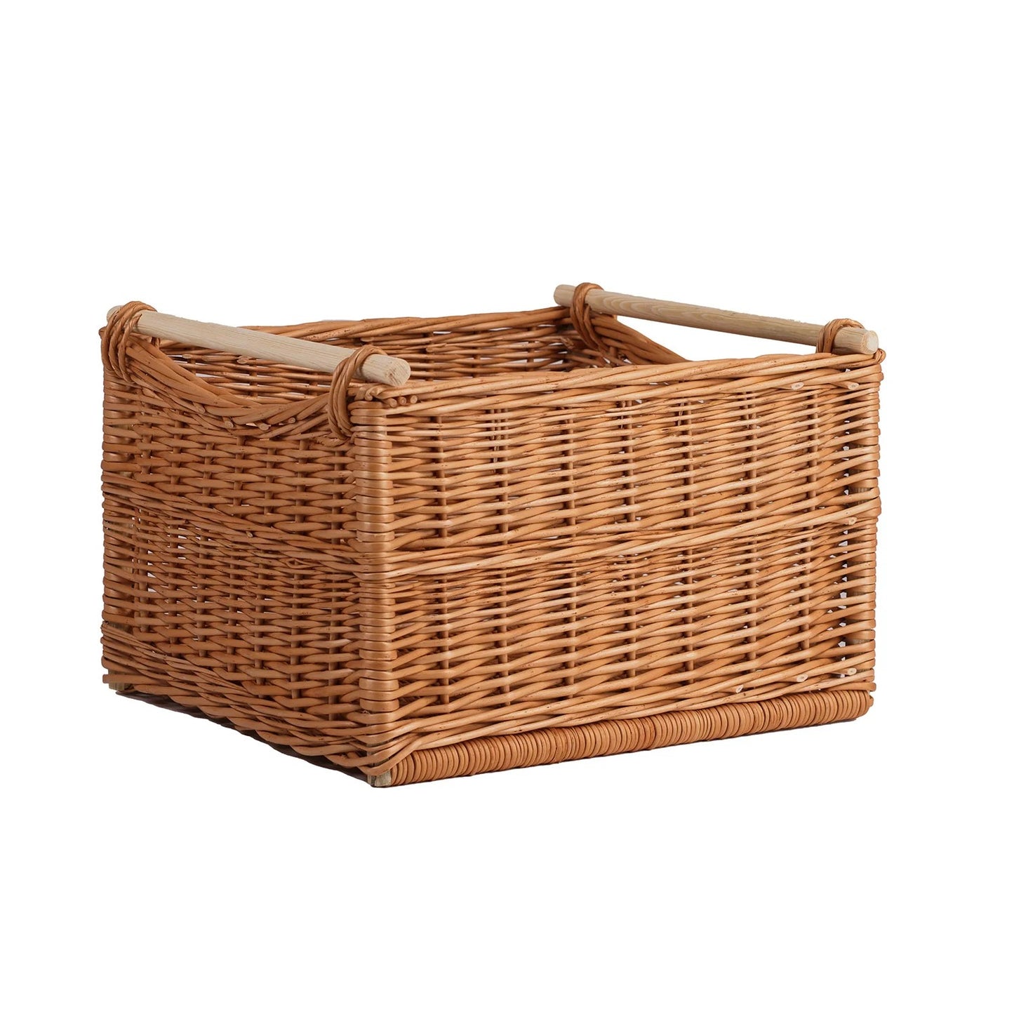 Falor wicker storage basket for shelf organization