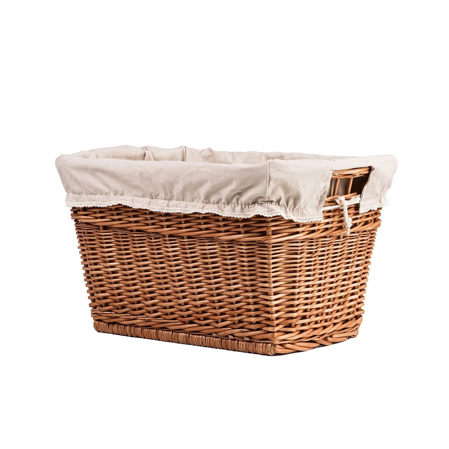 Mivella wicker storage basket for decorative shelving