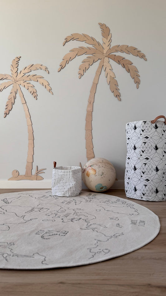 Wooden Wall Decor - Set of Two Palm Trees